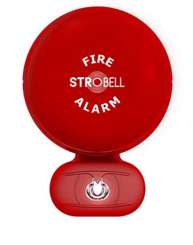 STROBELL Brannalarmklokke 15cm med Strobe lys