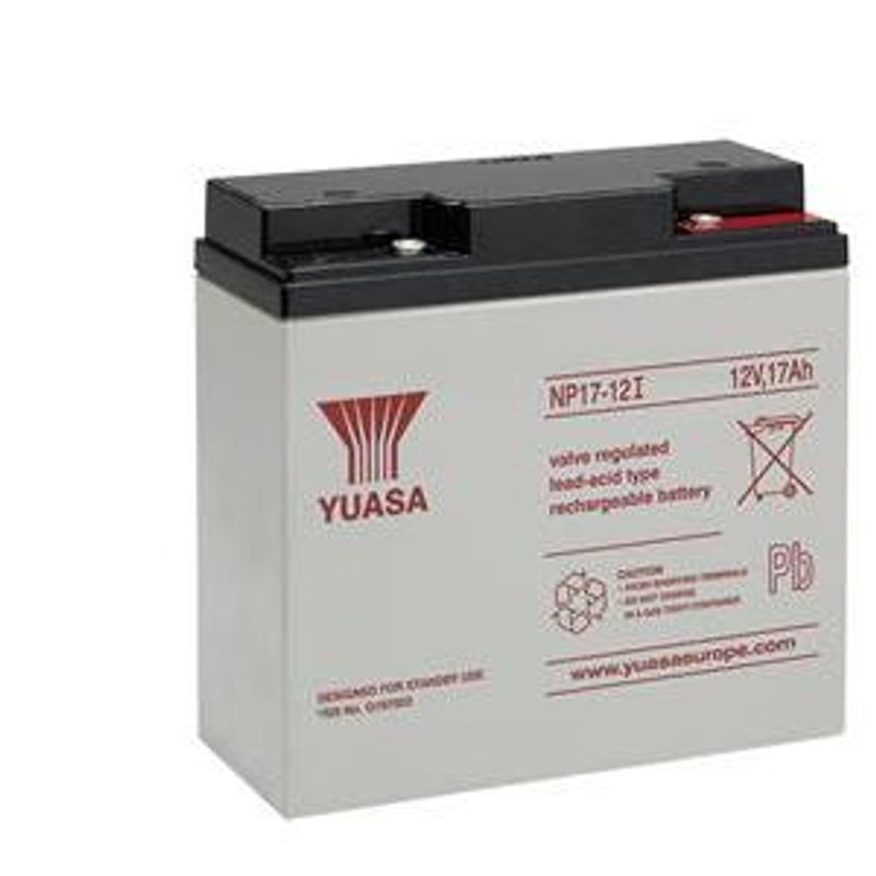 Yuasa NP17 - 12V 17Ah Batteri med M5 skrutilkobling